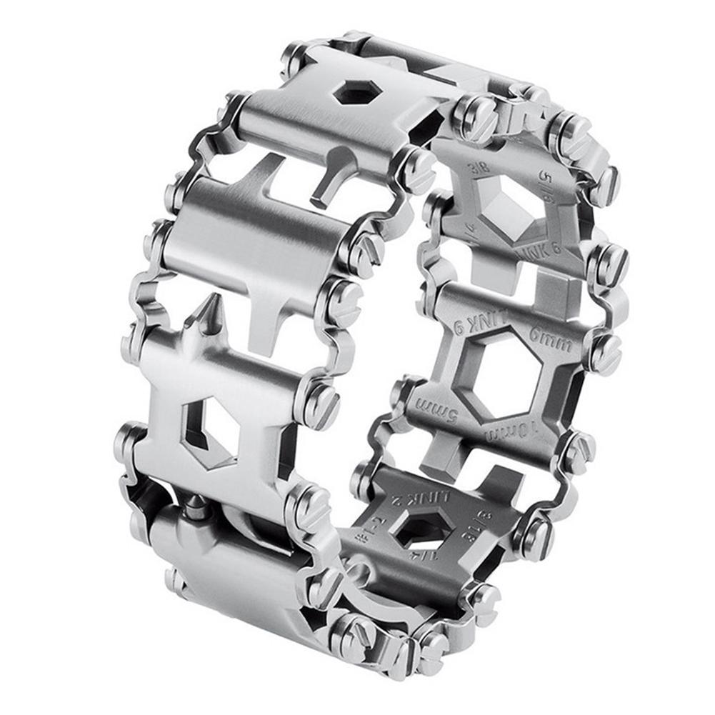 

29in1 Multi-Tool Stainless Steel Bracelet for Outdoor Camping Hiking Travel, 501 Original