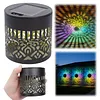Solar Fence Lights Mandala Theme Waterproof Metal Solar Powered Deck Step Stair Lights for Garden Post Patio Decor Gifts for Women Mom