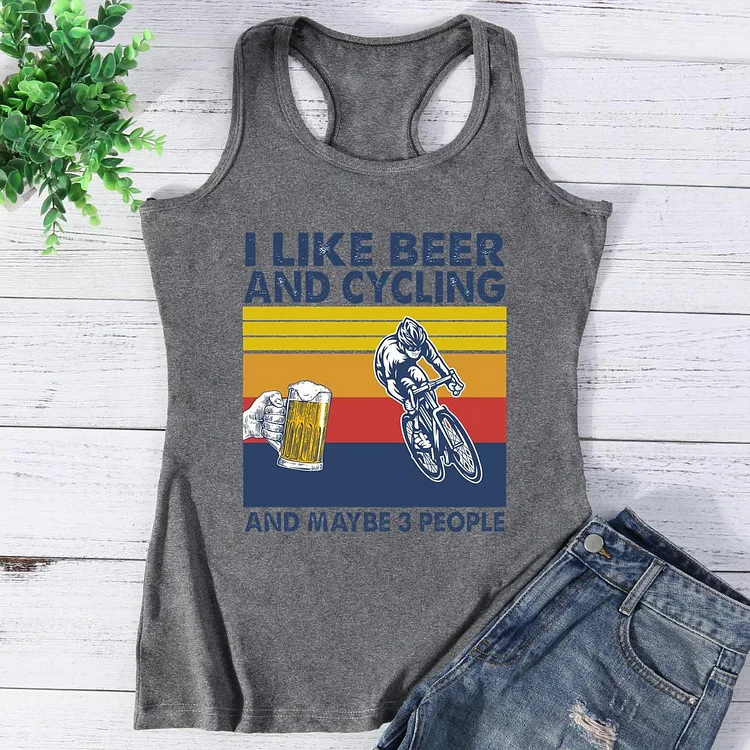 I like beer and cycling Vest Top-Annaletters
