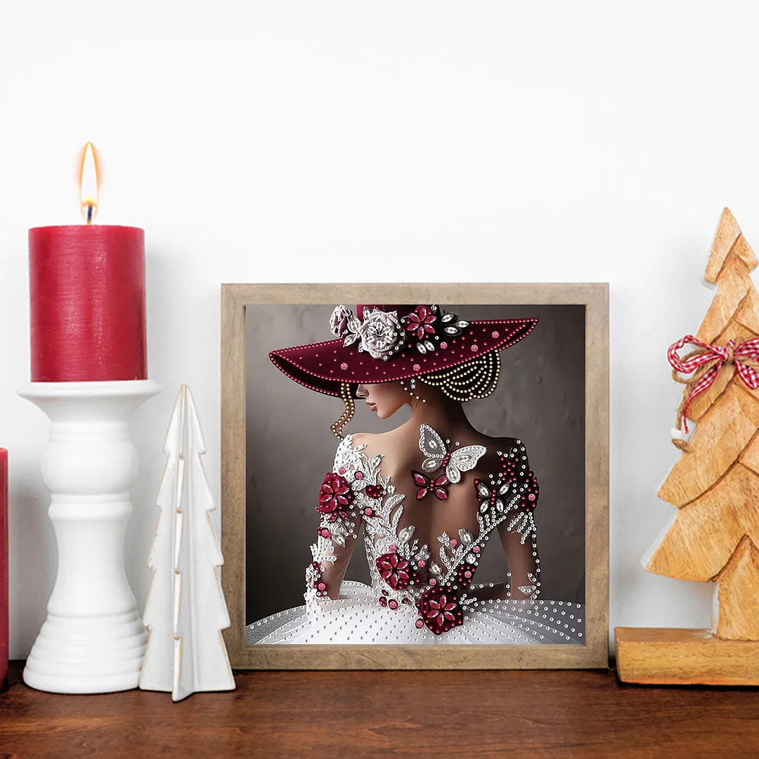 Back View - Partial Special Shaped Drill Diamond Painting Kits (Canvas|30*30cm)