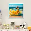Beach Dress Girl-11CT Stamped Cross Stitch 45*45cm/17.72*17.72in