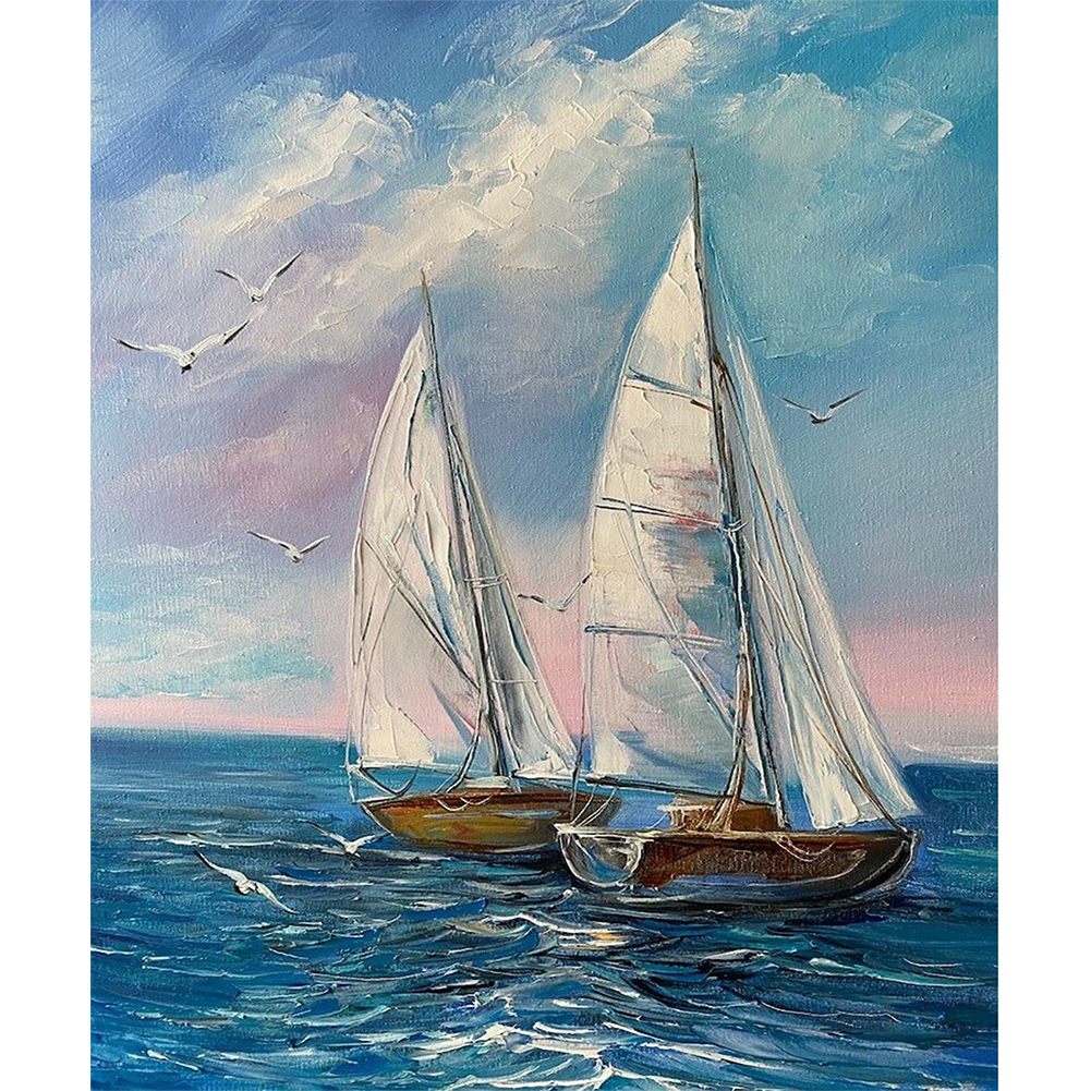Sailboat-Paint by Numbers-50x60cm