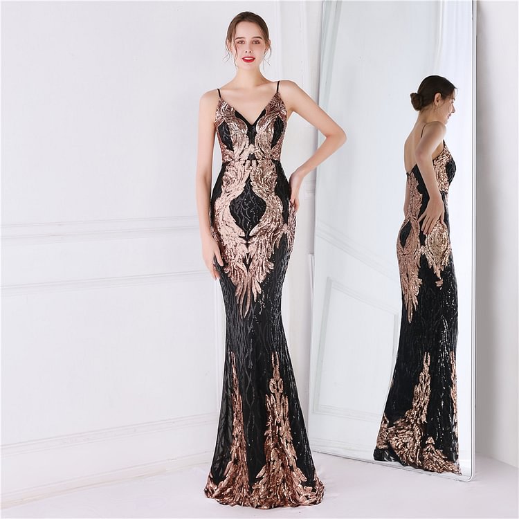 Sexy Mermaid Backless Formal Dress Evening Gown - Life is Beautiful for You - SheChoic
