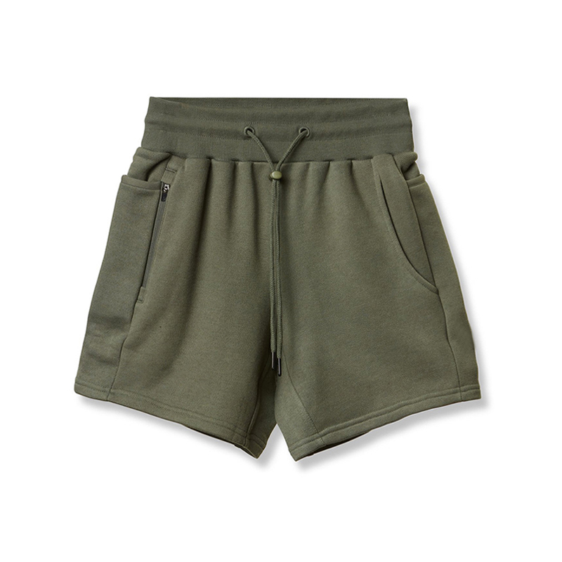 Gym Short Shorts For Men Joggers Fitness Wear Custom Logo Joggers With Towel Hanger And Side Pocket Cotton Cargo Sweat Shorts