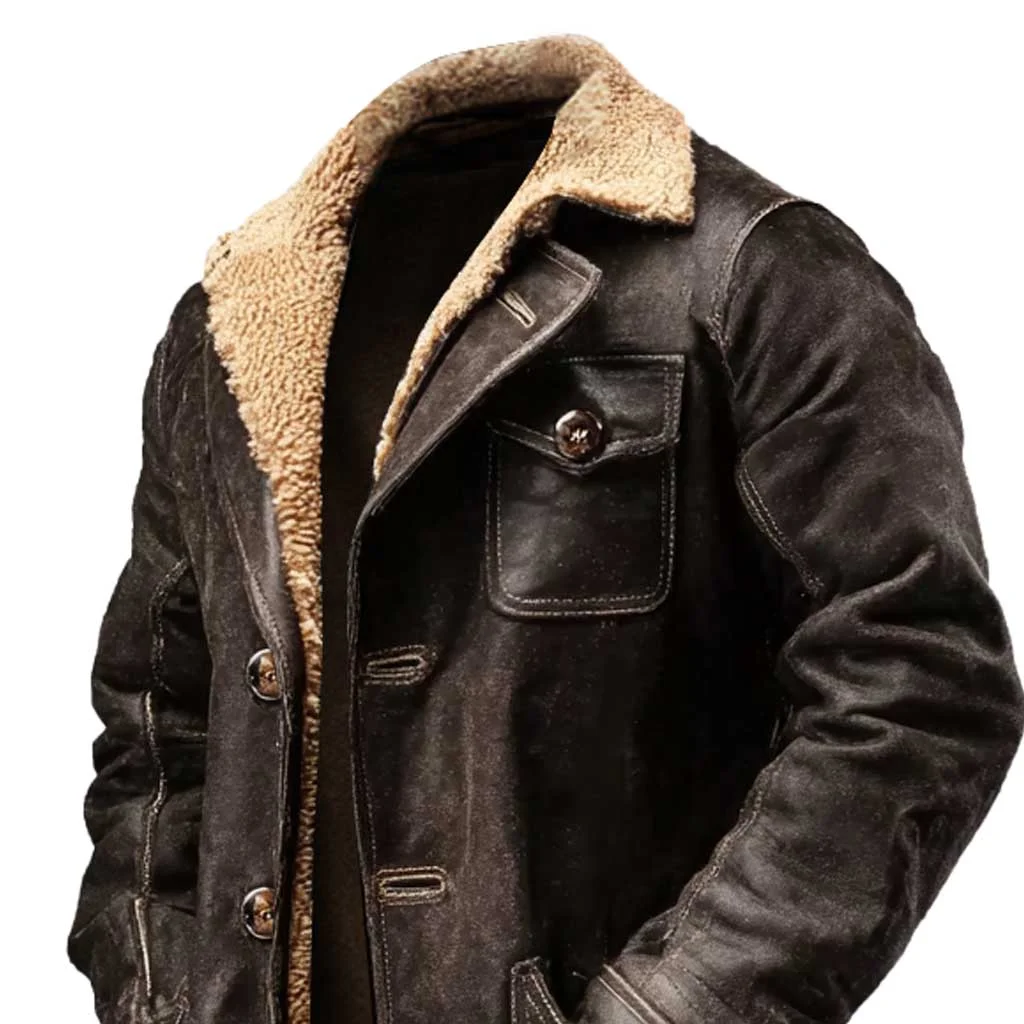 Men's Vintage Faux Fur Jacket-inspireuse