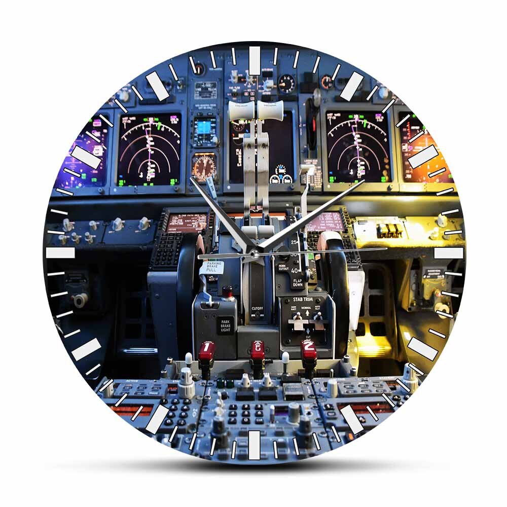 

Night Flight Cockpit - Frameless Acrylic Wall Clock, 501 Original