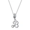  Vintage Letter A to Z Pendant Necklace 925 Sterling Silver 