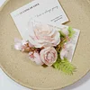 10PCS Wedding Bridal Groom Catering Ceremony Guests Corsage Boutonniere Wrist Bouquet Artificial Flower