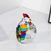 Colorful Rooster Vintage Crystal Glass Storage Jar Candy Cookie Jar Jewelry Box Wedding Candy Buffet Jar Kitchen Storage Jar Home Decor Ornaments