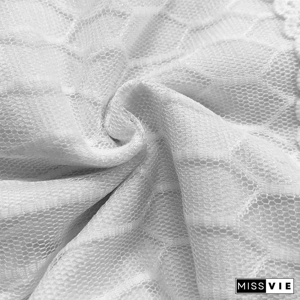 Puff Sleeve Plunge Lace Bodysuit Going Out Body Suits High Waisted