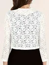 Fashionable Solid Color Lace Cardigan Top - Delicate Open Front, Sheer Three-Quarter Sleeves, Perfect for Everyday Chic Style - A Feminine & Lightweight Wardrobe Staple for Women