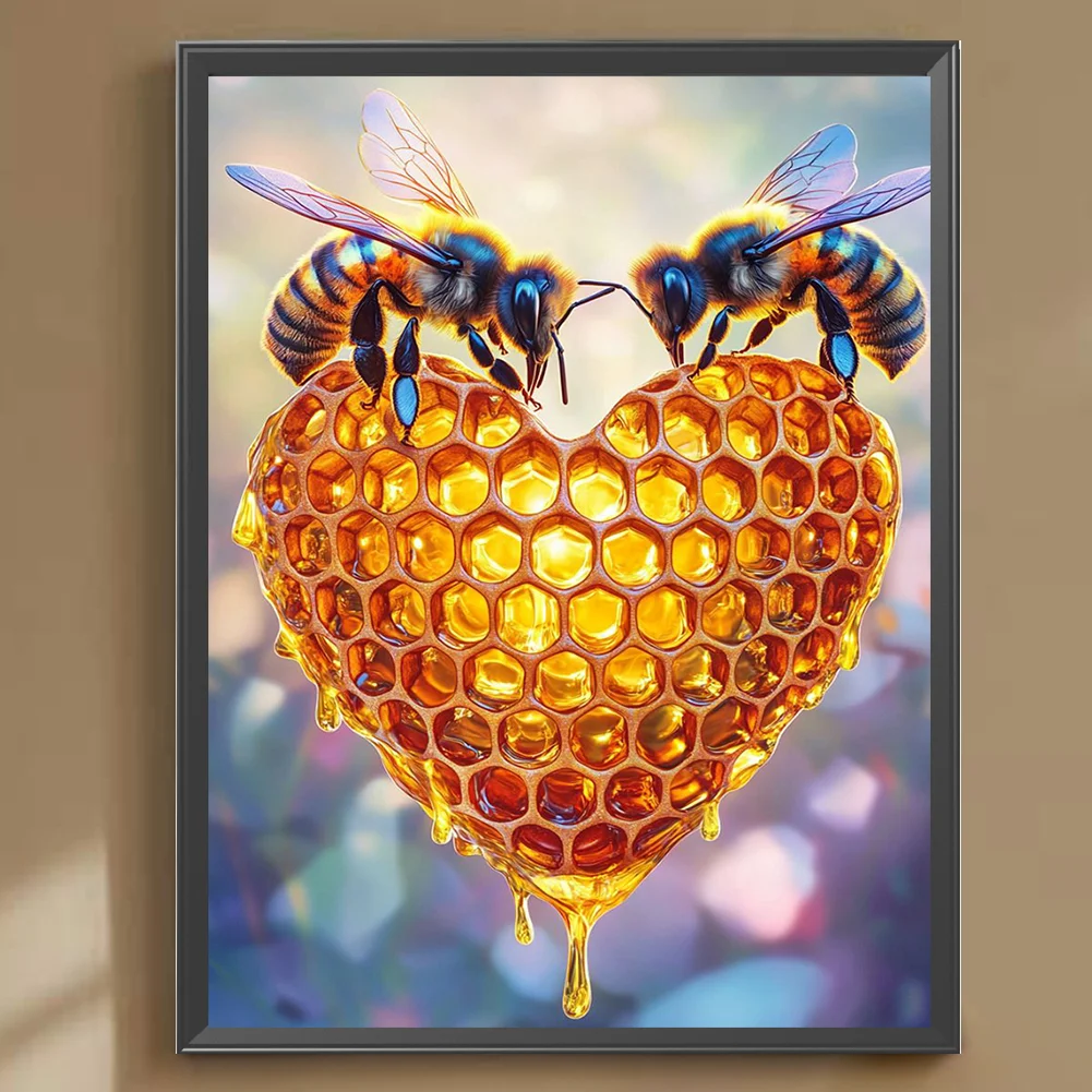 Diamond Painting - Full Round Drill - Flower Bee(Canvas|30*40cm)