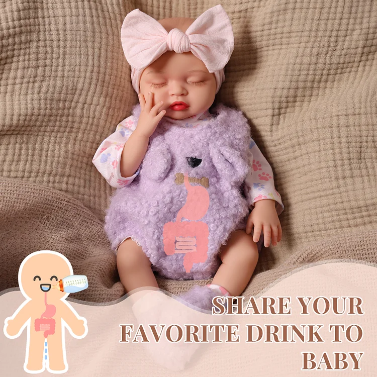 [Drink and Wet System]Babeside Nancy 16" Realistic Silicone Smiling Baby Little Infant Girl