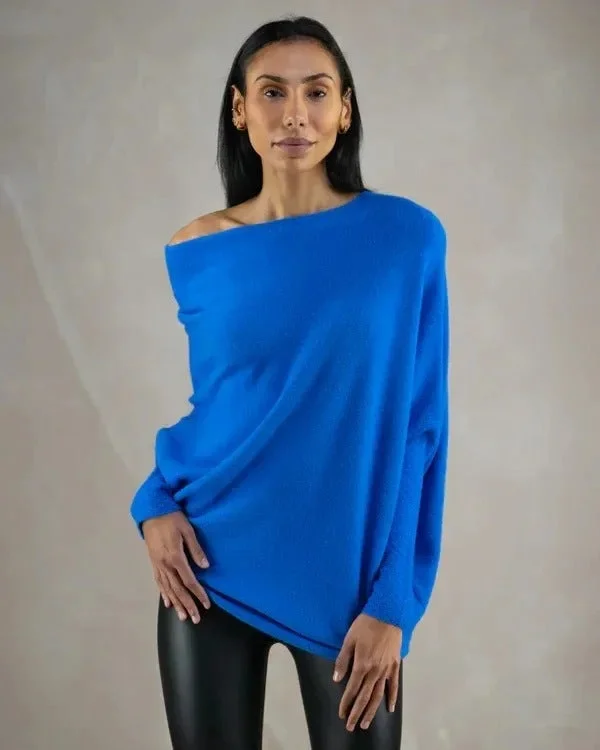 Uveng Color Round Neck Long Sleeve Sweaters