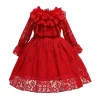 Kid Baby Girl Autumn Winter Wear Lace Princess Flower Dresses