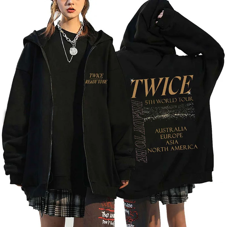 Twice 5Th World Tour Ready To Be AUS Zip-Up Hoodie