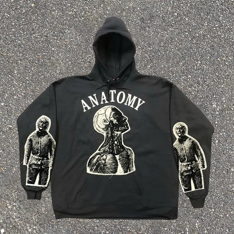 Chic Street Style Mummy Print Long Sleeve Hoodie