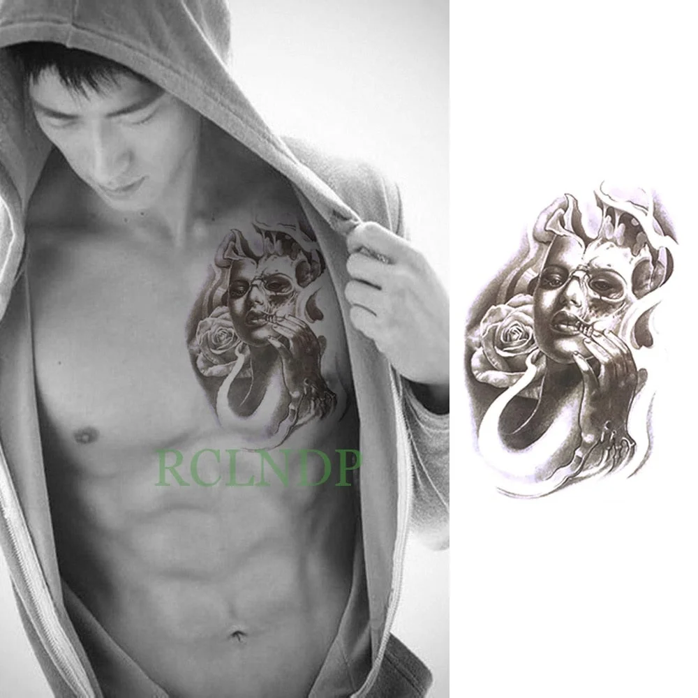 Waterproof Temporary Tattoo Stickers on Body Tribal Totem Fake Tatto Flash Tatoo Back Leg Arm belly big size for Women Men girl