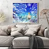 Diamond Painting -DIY Round Drill Moon Snow Church(60x50cm)