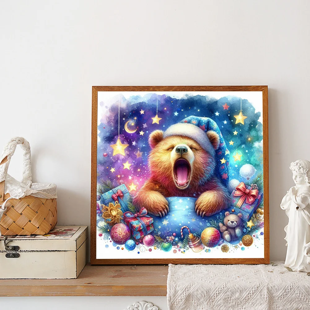 Diamond Painting - Full Round Drill - Sleeping Bear(Canvas|40*40cm)