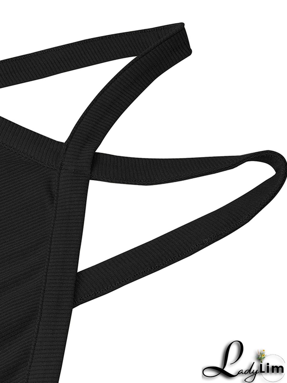 Skinny Sleeveless Solid Color Halter-Neck Vest Top