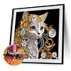 Katze speziell geformte 5D-DIY-Teilbohrer-Diamant-Mal-Kits f&uuml;r Erwachsene Anf&auml;nger Wohnaccessoires Diamanten Dots Edelstein-Kunstkits 11,81 x 11,81 Zo