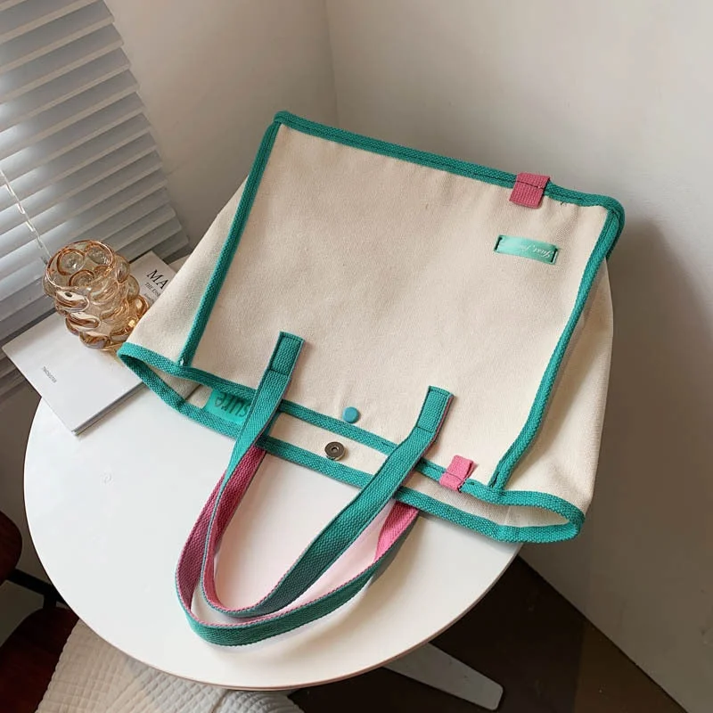 Purses and Handbags Luxury Designer Women Bags 2021 New Canvas Letter Tote Bag Striped Shoulder Bag Large Capacity Women Handbag