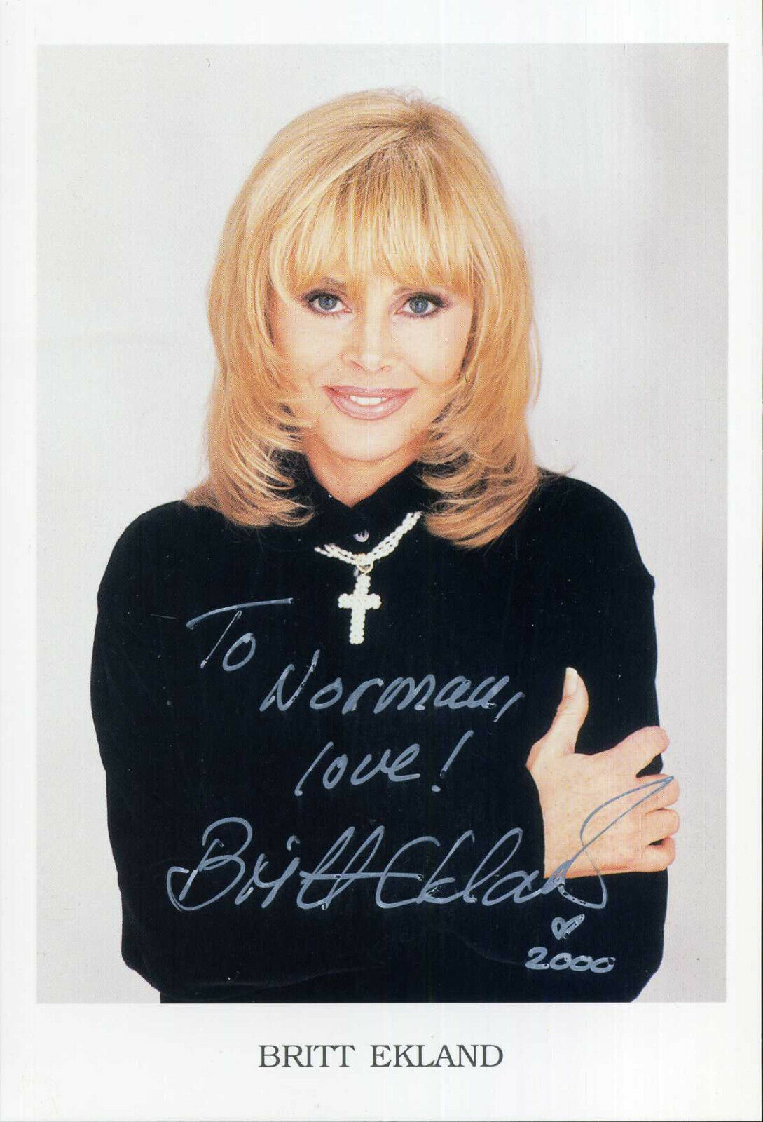 BRITT EKLAND Signed Photo Poster paintinggraph - Film Star Actress / Model - preprint