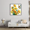 Poppy Butterfly-Partial 11CT Stamped Cross Stitch Bead Embroidery 36*36cm/14.17*14.17in tapestrymarket
