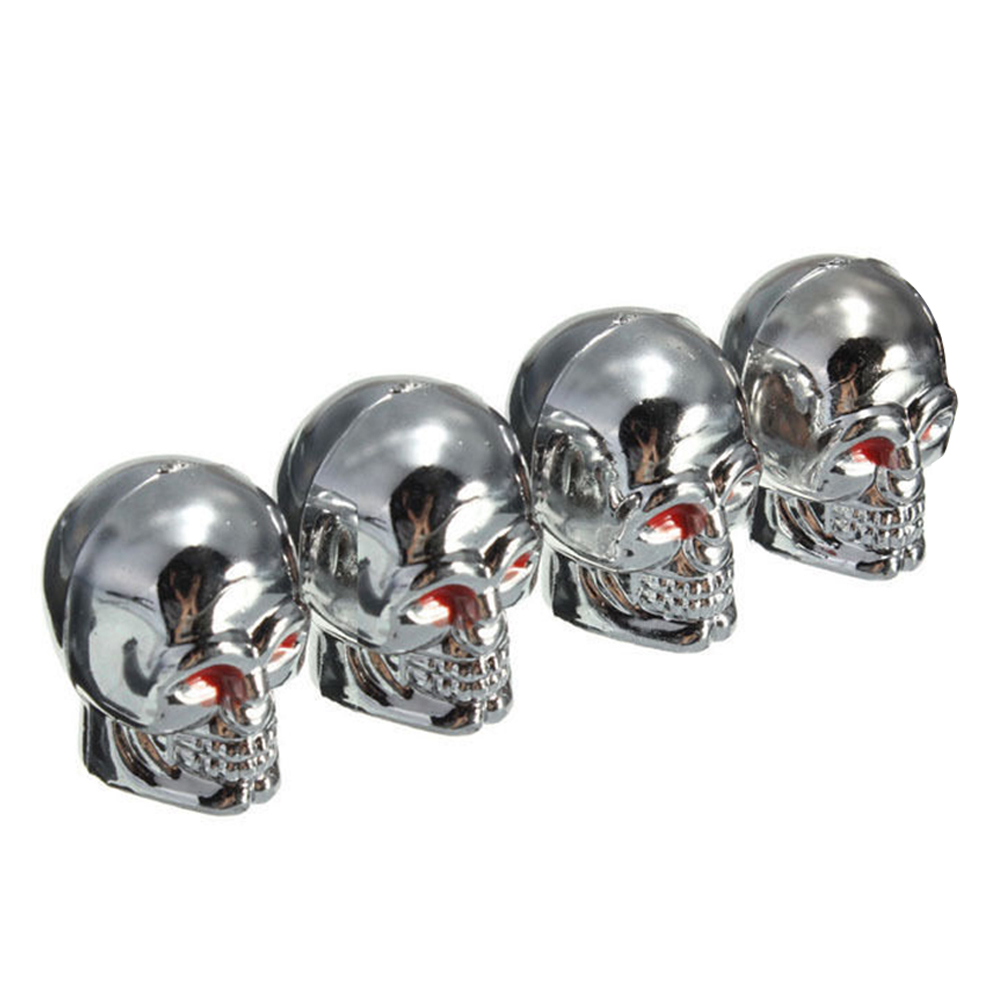 

4pcs Skull Shape Car Valve Caps Wheel Tyre Auto Motorcycle Bike Stem Cover, 501 Original