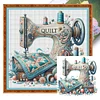 Sewing Machine-14CT/18CT Stamped/Counted Cross Stitch 40*40cm/15.75*15.75in