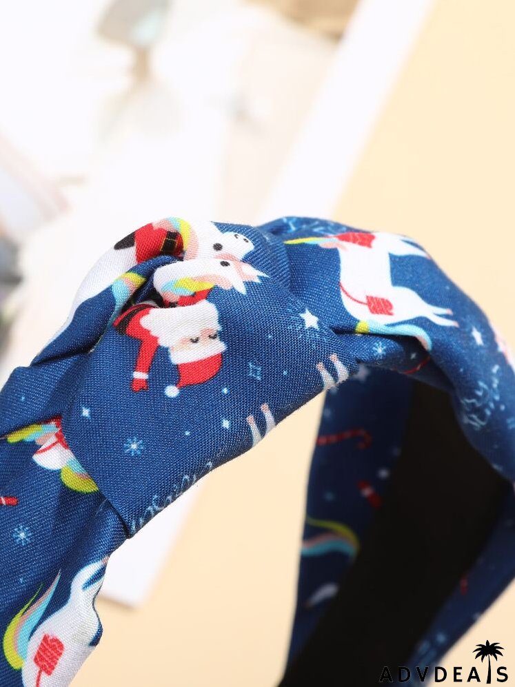 Christmas Santa Claus Print Headband