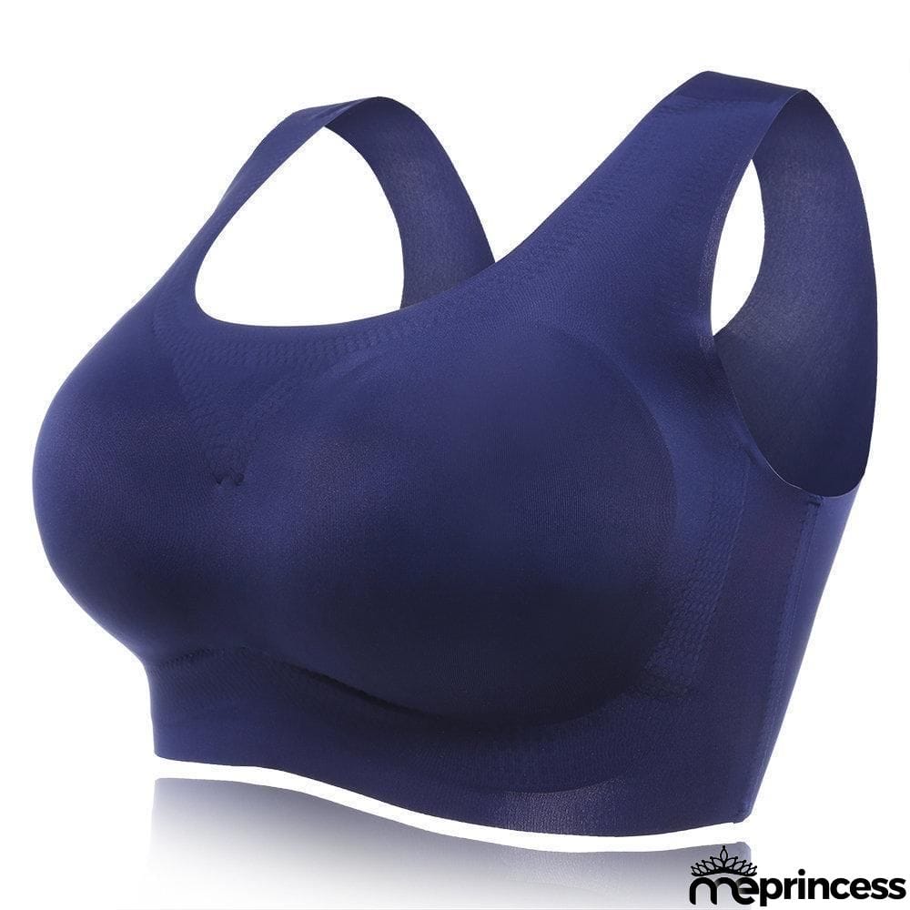 Super Comfy High Elastic Wireless Full Busty Soft Bras - Silver Gray