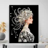 DIY Pearl Painting Art Kit, Oil Painting Style Beads Canvas With Frame 40*50cm, Handmade Home & Wall D&eacute;cor, Beginner Friendly Unique DIY Gift for Friends, Mom