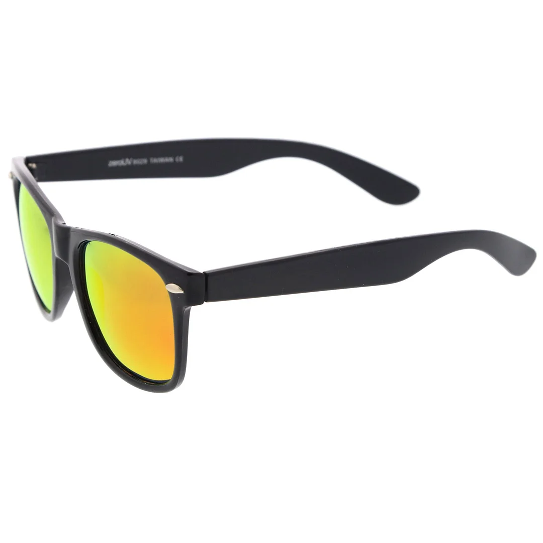 Retro Colored Mirror  Lens Square Horn Rimmed glasses 55mm