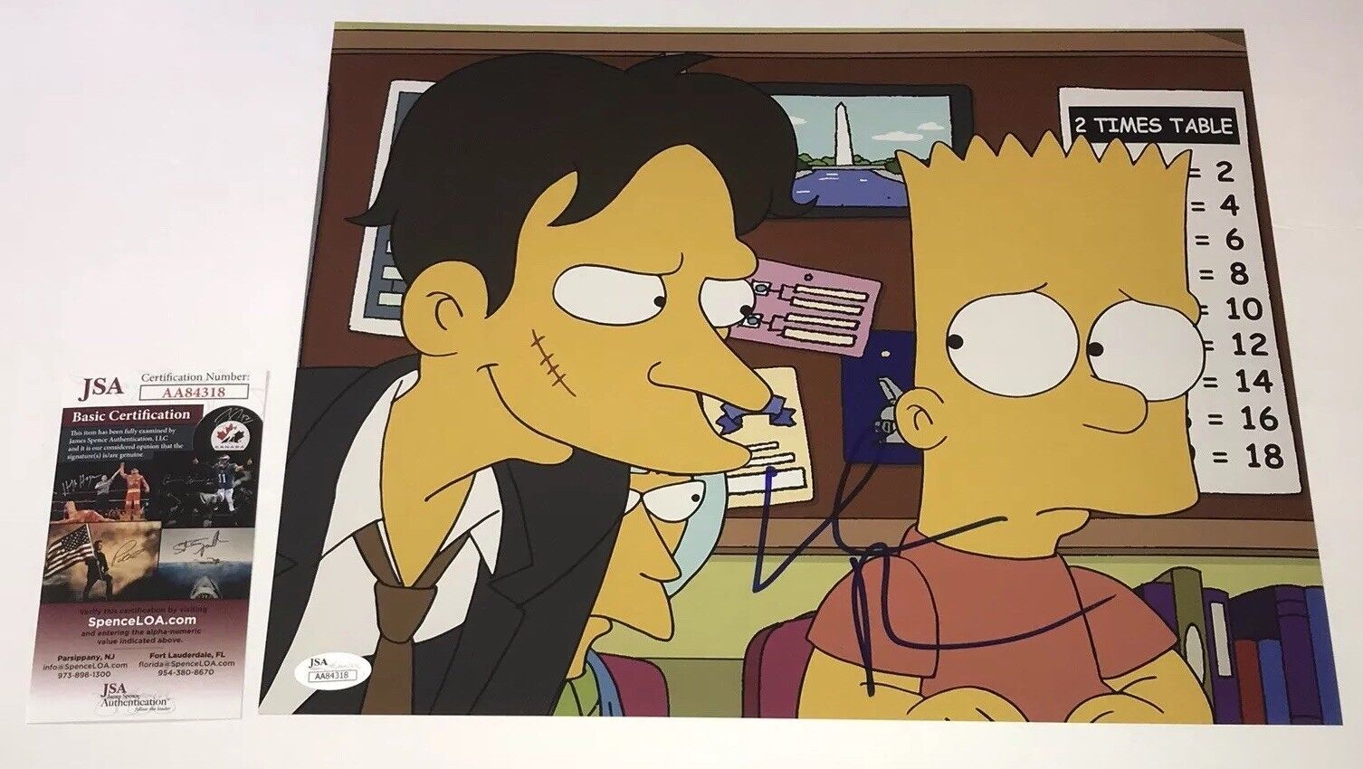 WILLEM DAFOE Signed 11X14 THE SIMPSONS IN PERSON Autograph JSA COA