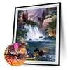 (5 Sizes) Forest Waterfall-Full Square Diamond Painting