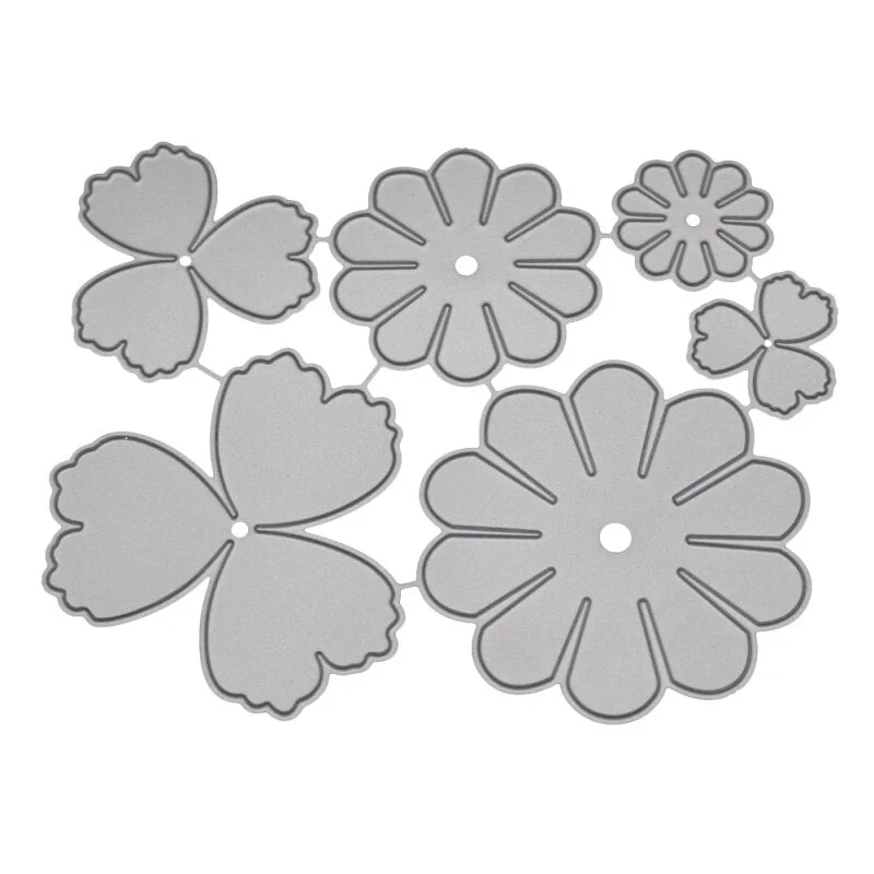 3D Flowers Set Die Cut Paper Blossom Metal Cutting Dies Christmas Stencil Scrapbooking Embossing 2019 New Craft Stamps And Dies