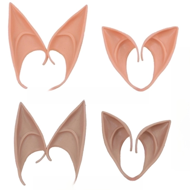 Halloween Elf Ears Party Dress Up Props Latex Elf Tip Simulation Ears Props