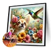 Diamond Painting-DIY Full Round Drill Bird Dog(40*40CM)