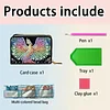 2pcs Peacock Pattern Diamond Painting Fashion Card Holder Compact Coin Purse