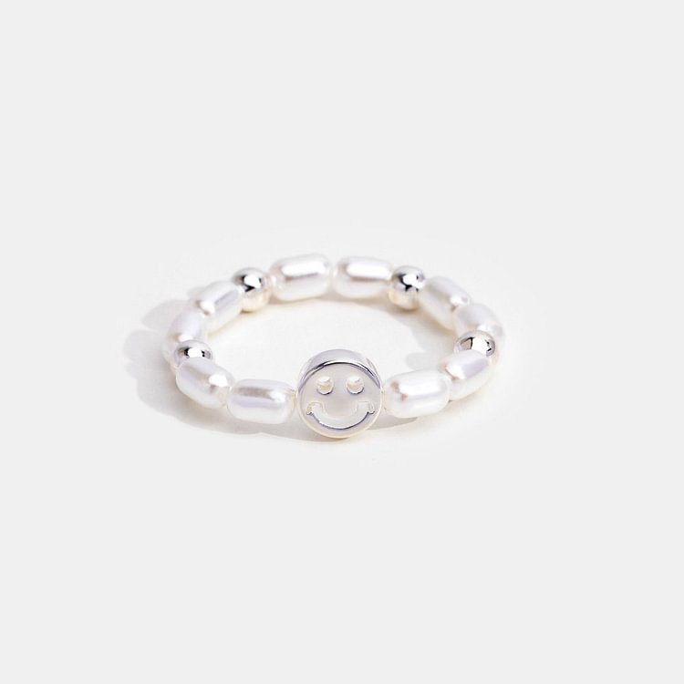 ‘Always Happy’ Smile Pearl Ring