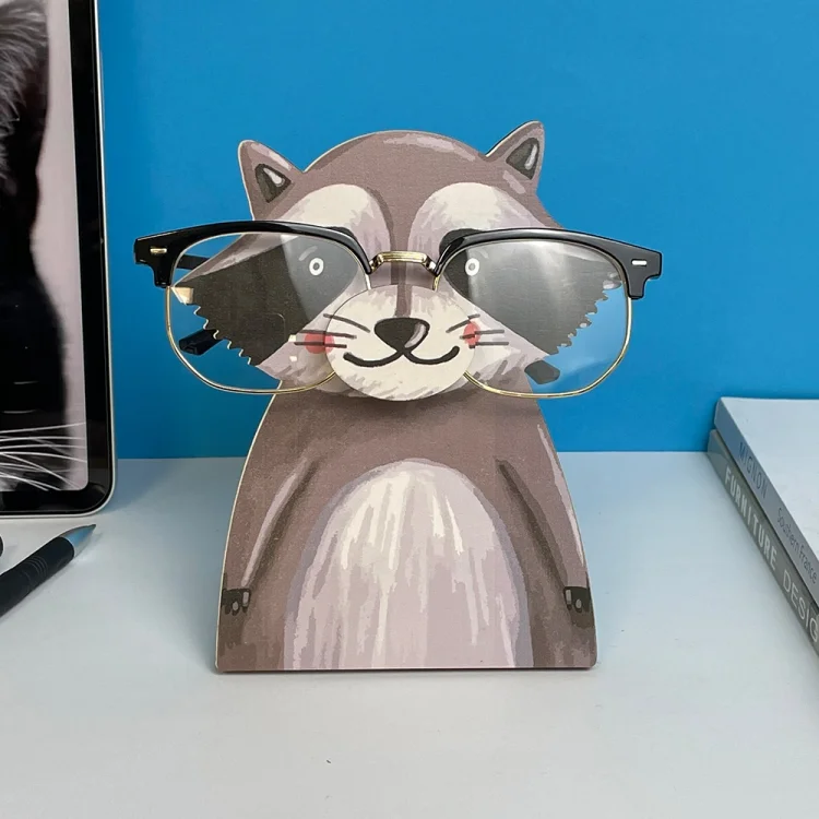 Glasses Holder Stand Gift -  Racoon[Sunny]