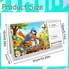 Bird Diamond Art Monthly Flip Tabletop Calendar January 2027 - December 2028 Small Desktop Calendar Planner 24 Months for Living Room Bedroom Office Desk Gift Giving