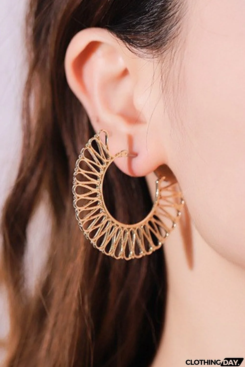 18K Gold-Plated Cutout Earrings