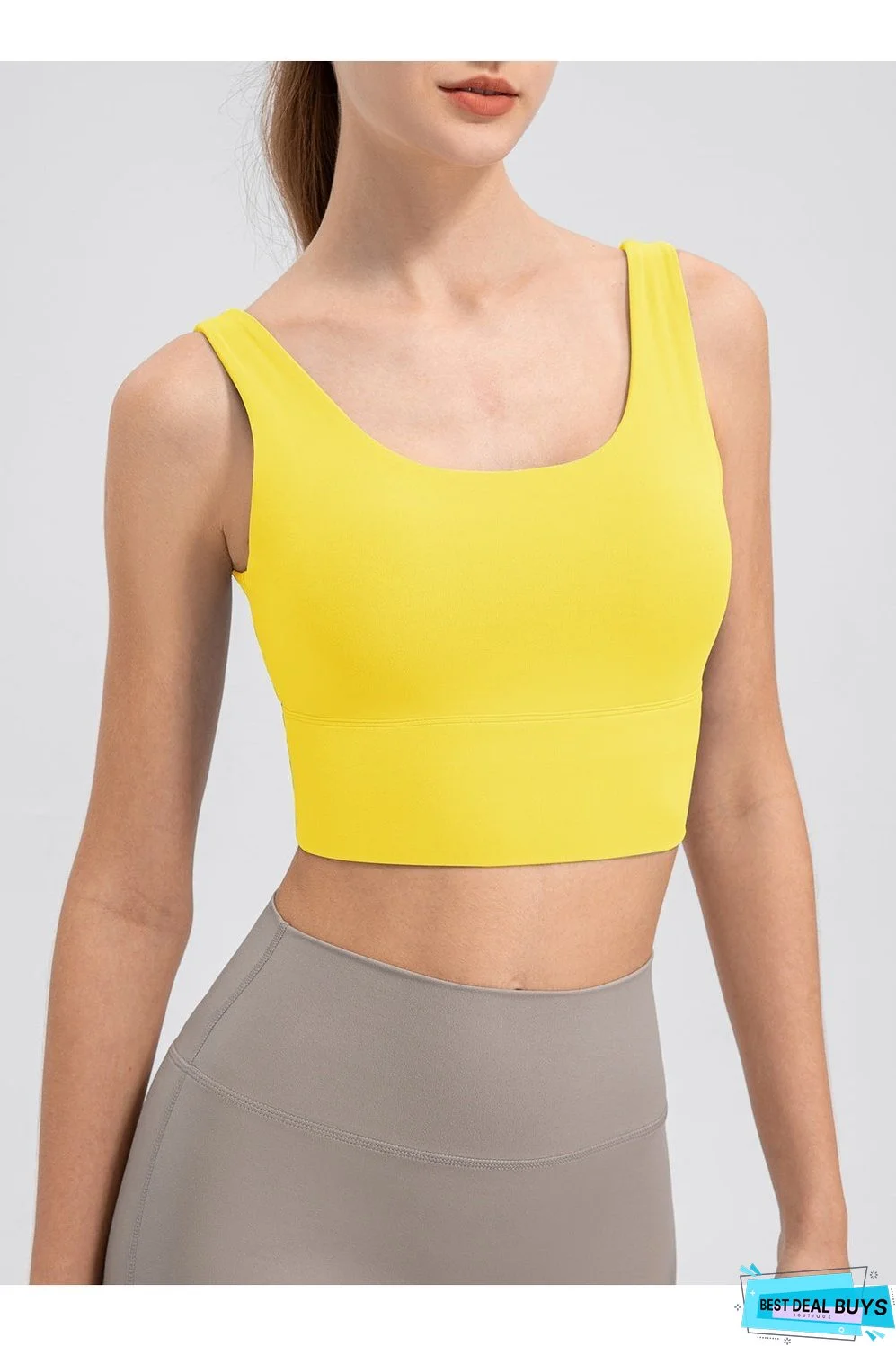 Scoop Neck Wide Strap Active Tank