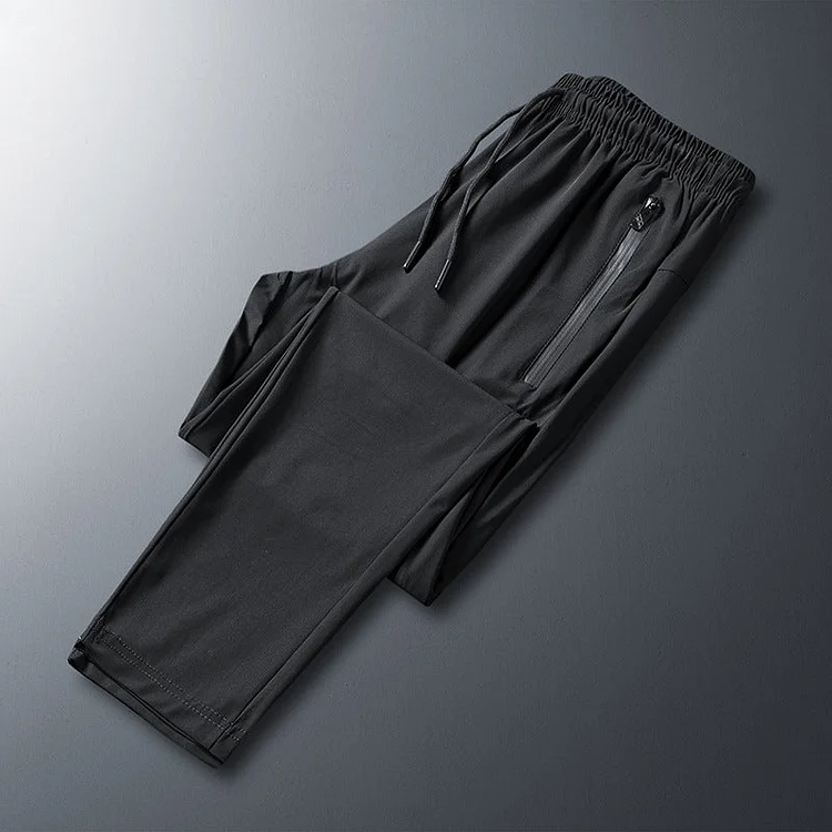 Men Trousers Casual Pants Loose Quick-Drying Straight Thin Stretch Men's Pants