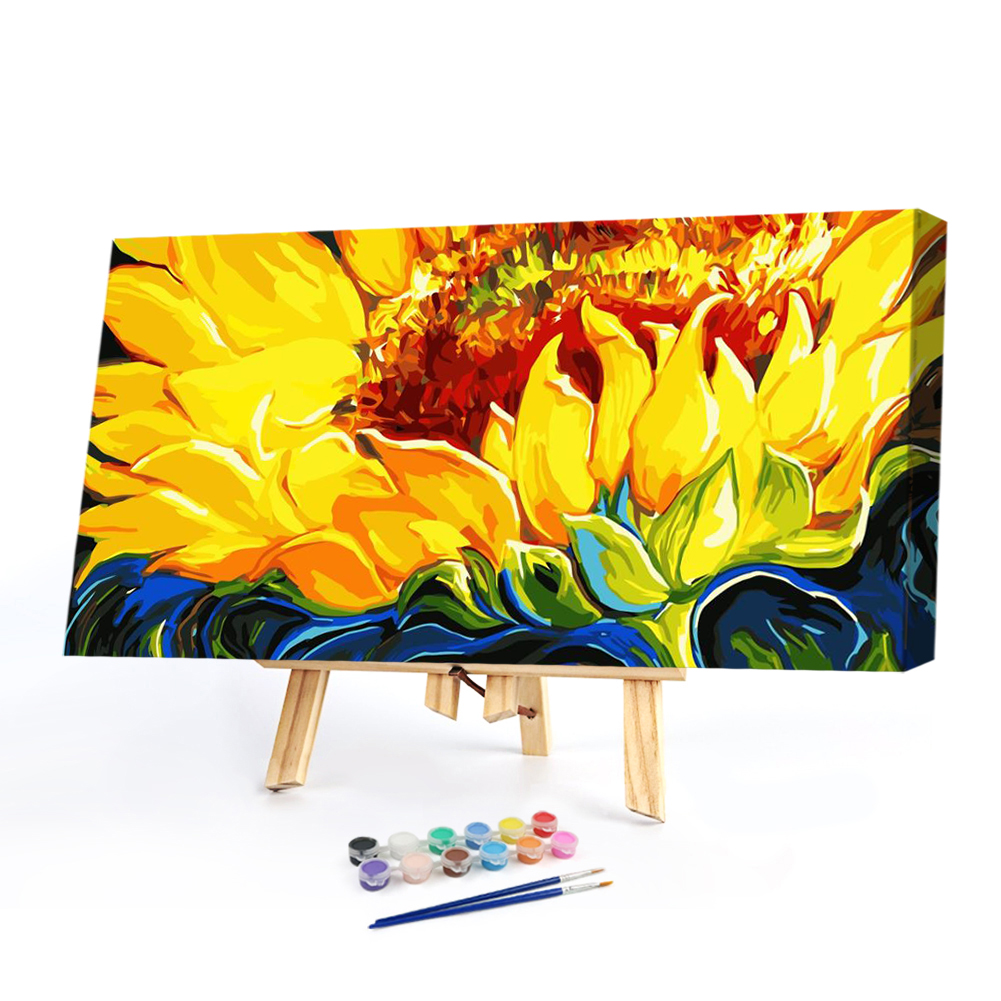 

80*40CM - Paint By Numbers - Sun Flowers, 501 Original
