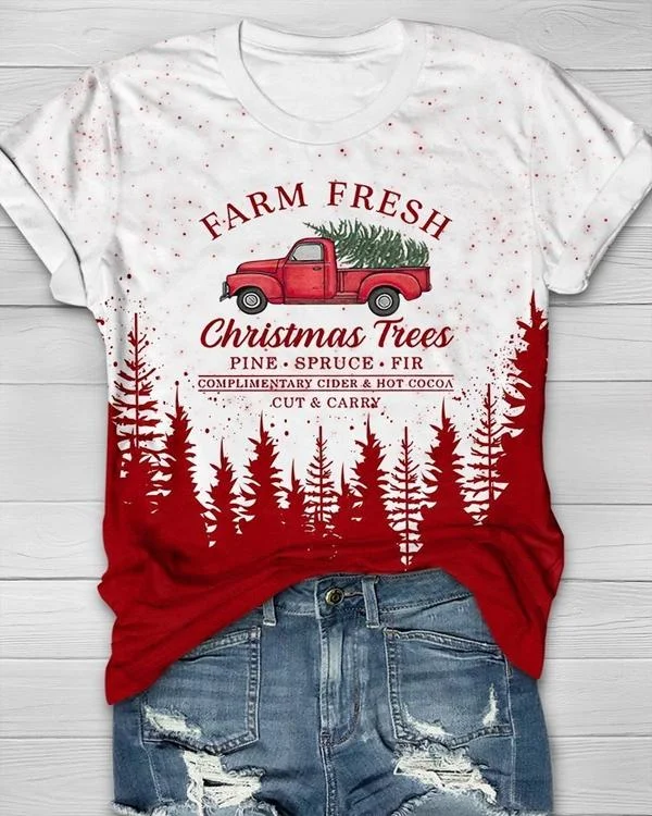 Merry Christmas Bleached T-Shirt