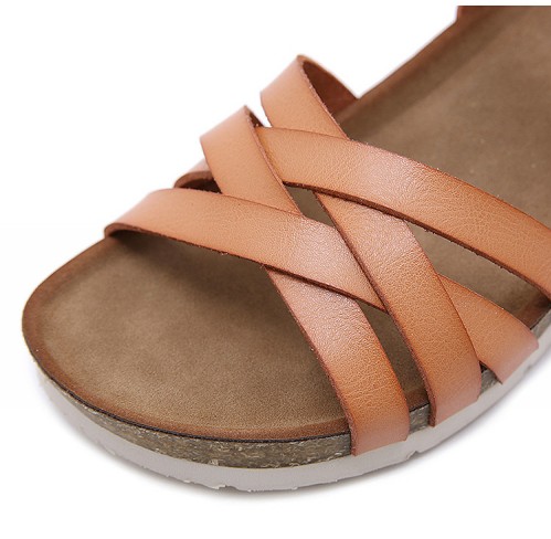 Women's Cork Wedge Multiple Straps Sandals